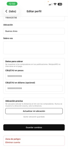 RelojesARG iPhone screenshot 4