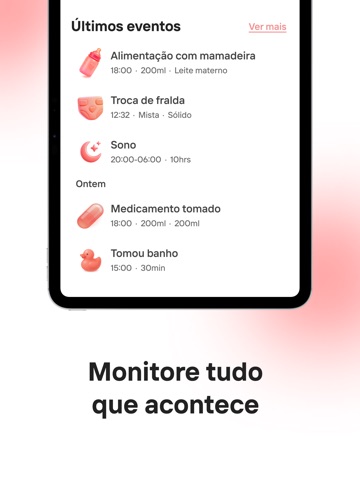 Blumy: Sono e Rotina do Bebê iPad screenshot 2