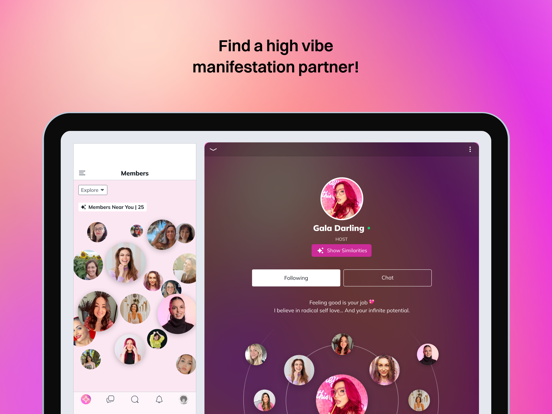 Vortex by Gala Darling iPad screenshot 1 - Social Networking app