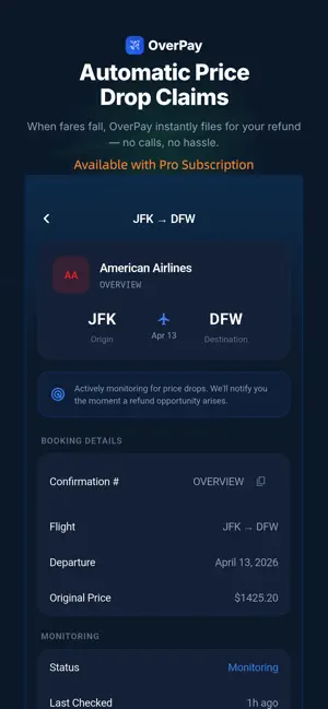 Overpay - Flight Price Tracker screenshot 2