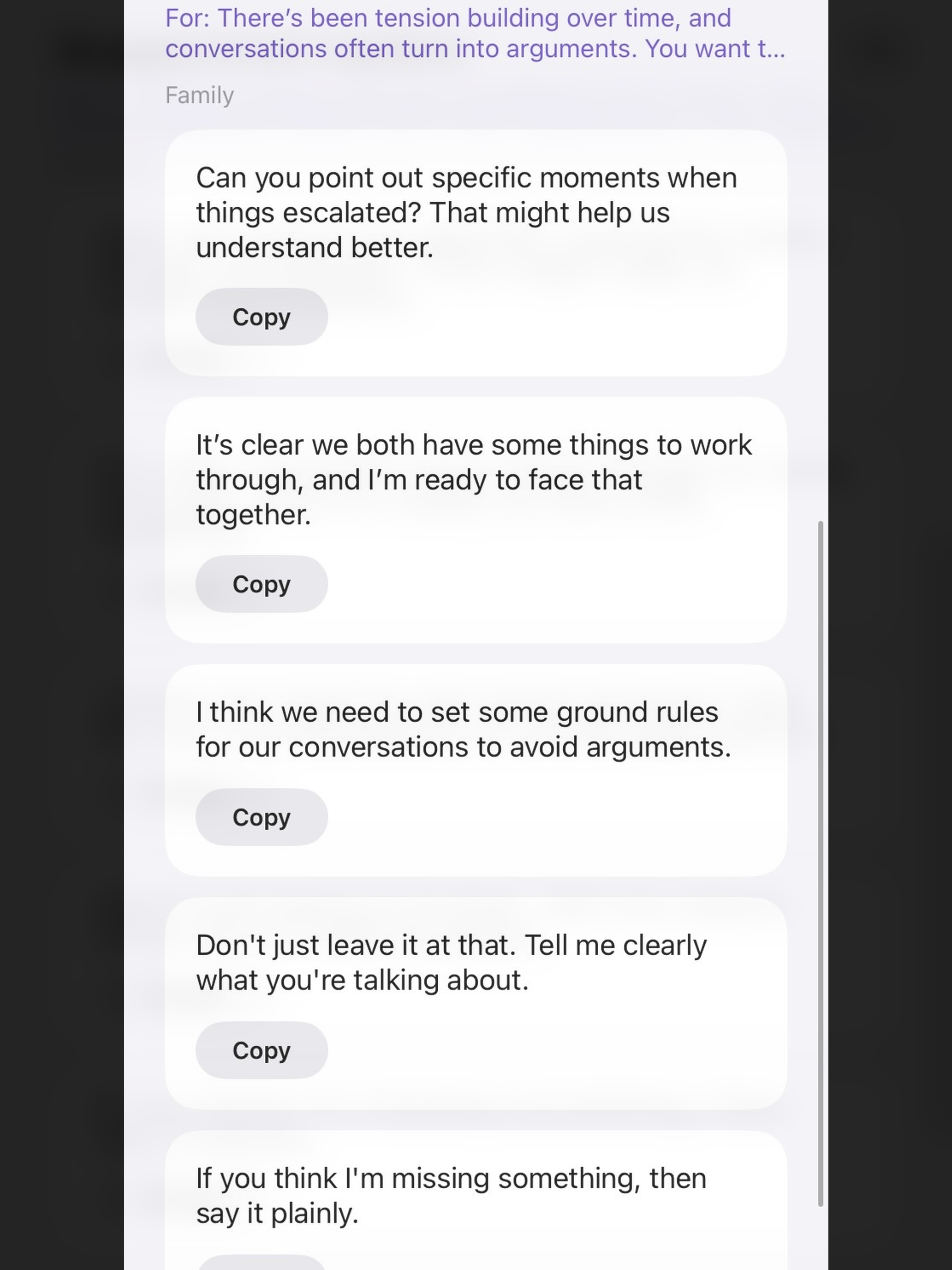 What do I say next?