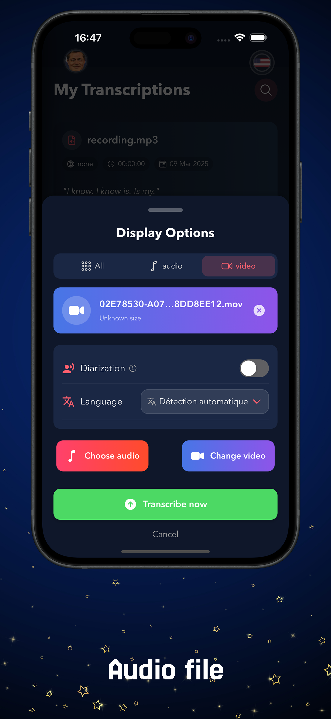 Transcripts | Audio to text