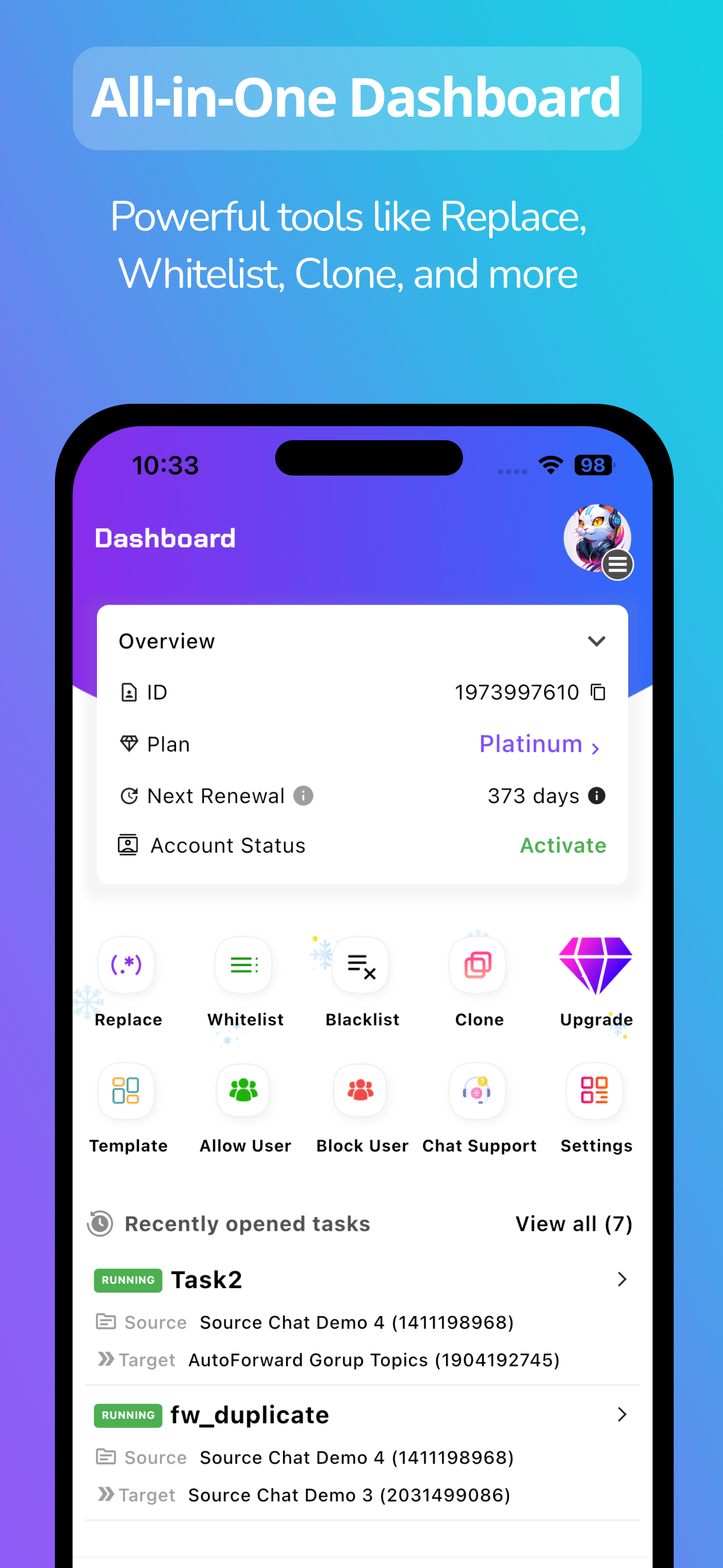 AutoForward For Telegram