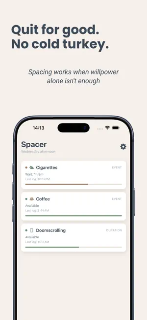 Spacer: Quit Vaping & Smoking screenshot 1