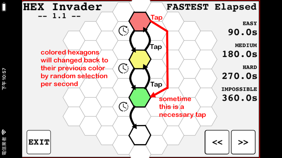 #1. Hexagon Invader (iOS) 由: CHIEN-HUNG CHEN