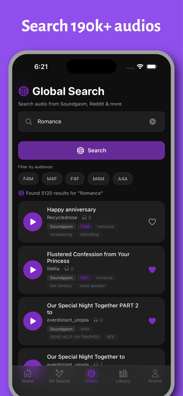 DeeVee: Audio Stories Search screenshot 8