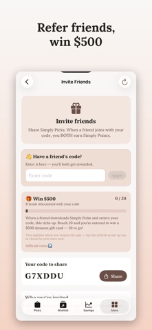 Simply Picks: Deals & Coupons iPhone screenshot