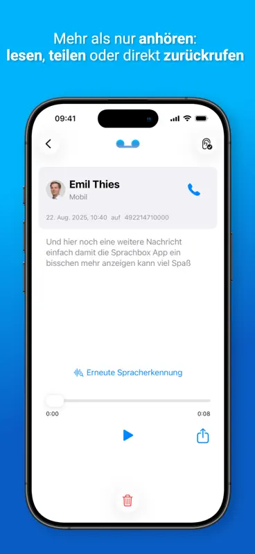 SprachBox - Festnetz Voicemail screenshot 2 of 7