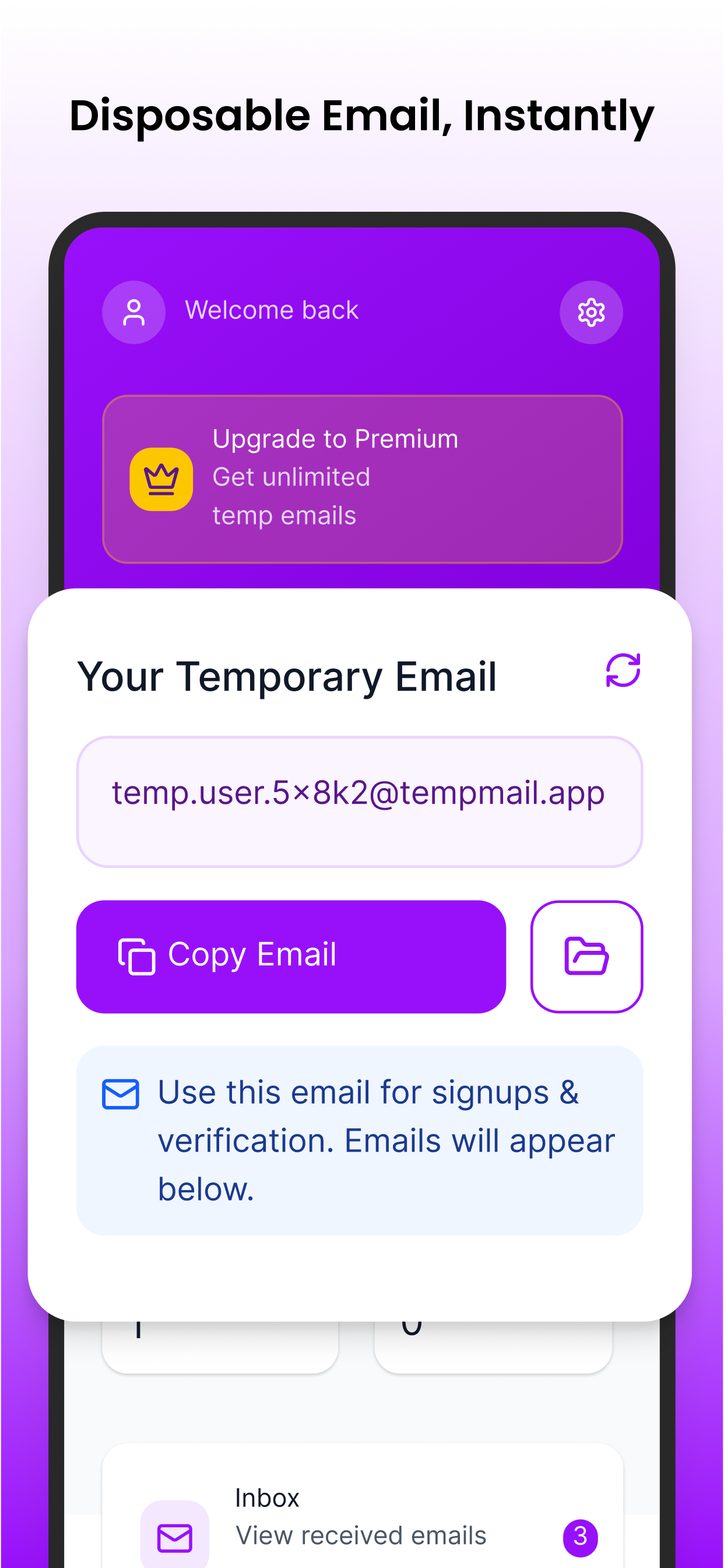 Temp Mail - Quick Email