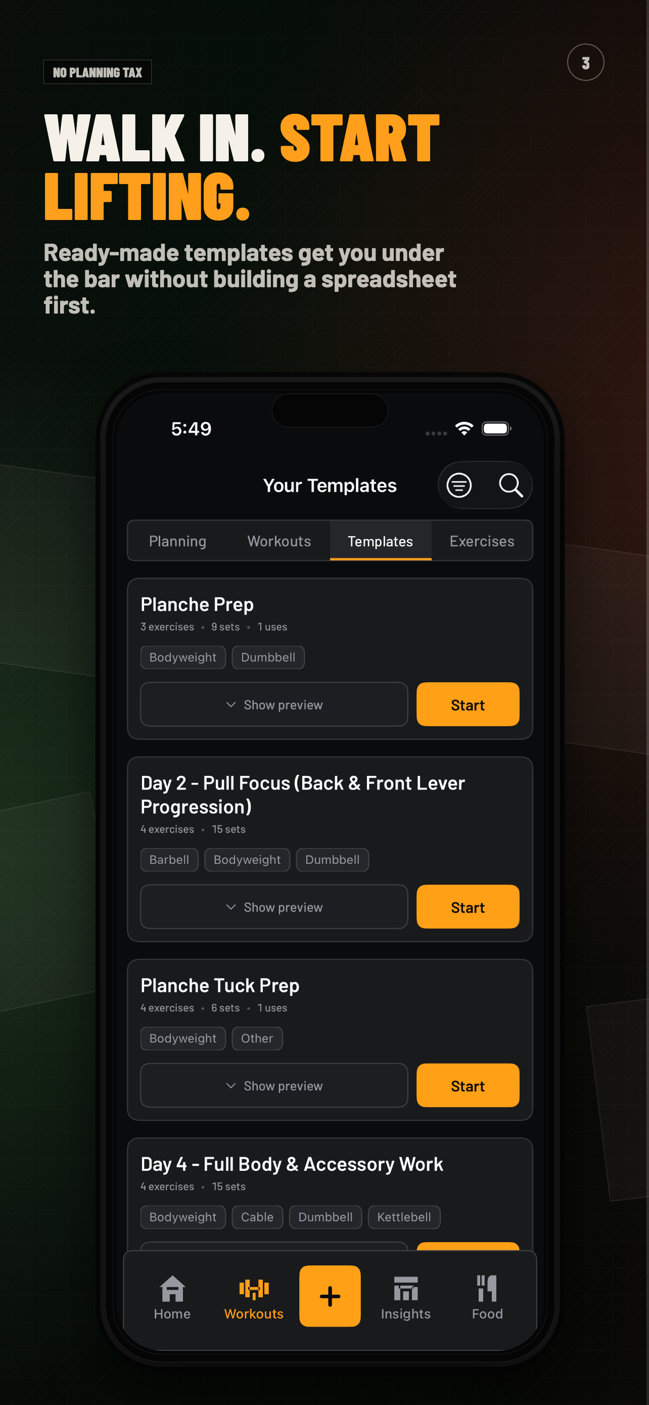 Workout & Meal Log -  Iso Lift screenshot 3