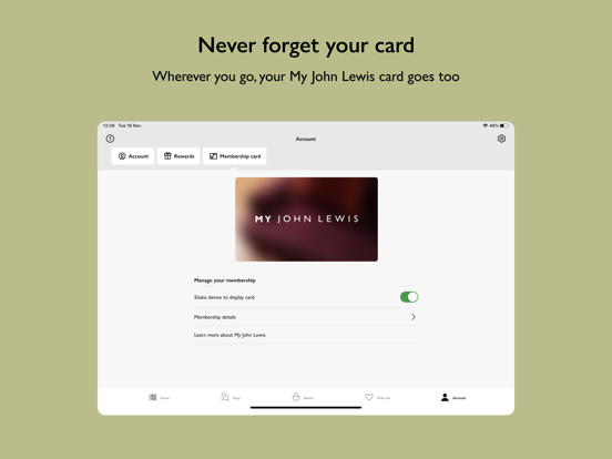 John Lewis & Partners iPad screenshot 6 - Shopping app