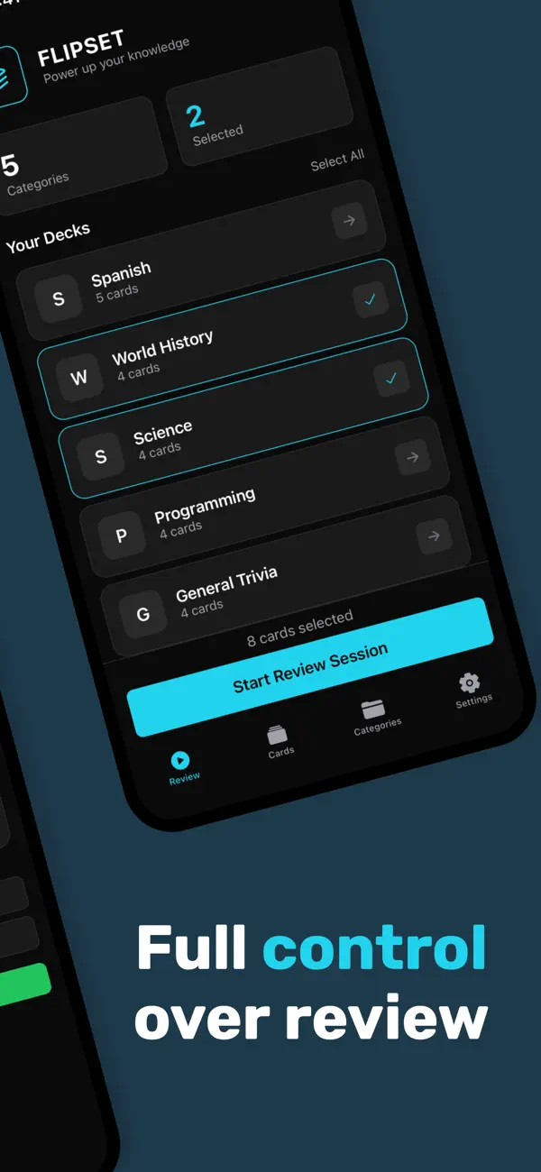 Screenshot #2 pour Flipset: Flashcard Manager