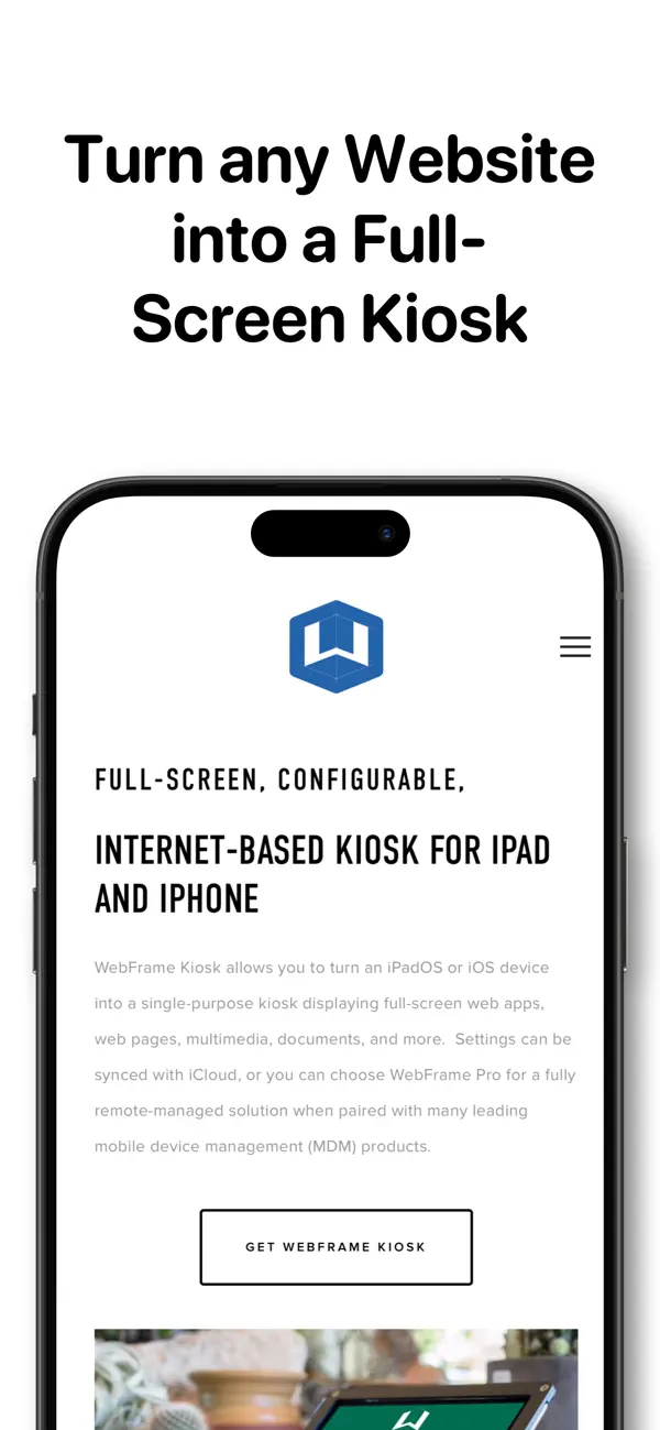 Screenshot #1 pour WebFrame Pro Kiosk