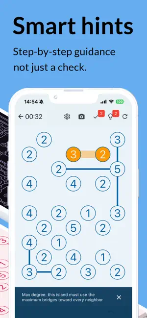 Hashi: Linkdoku Bridges Puzzle screenshot 3