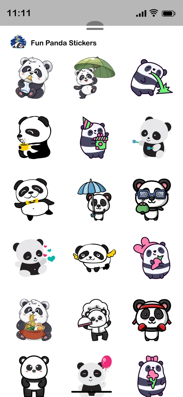 Screenshot #2 pour Fun Panda Stickers