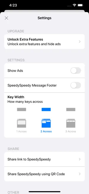 Speedy Quick Keys screenshot 4