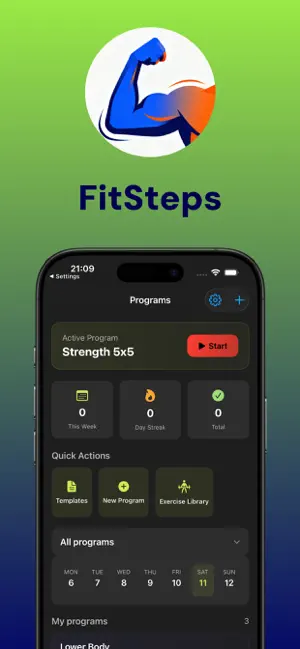 FitSteps: Workout Tracker screenshot 1