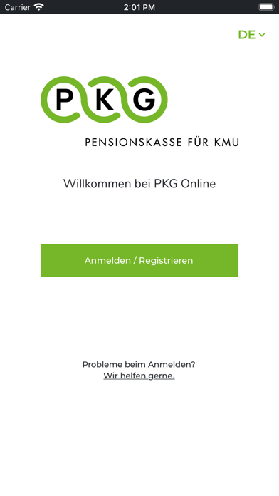PKG Pension Fund Screenshot