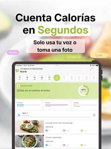 NutraMate - Calorie Counter iPad screenshot