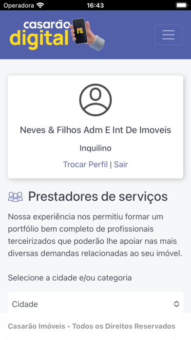 Casarão Digital Aluguéis Screenshot