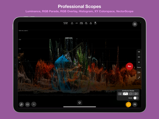 Cinema P3 Pro Camera iPad screenshot 4 - Photo & Video app