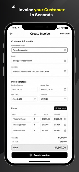 Invoicely: Easy Invoice Maker Screenshot 7 of 8