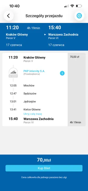 e-podróżnik: bilety i rozkłady iPhone screenshot 3