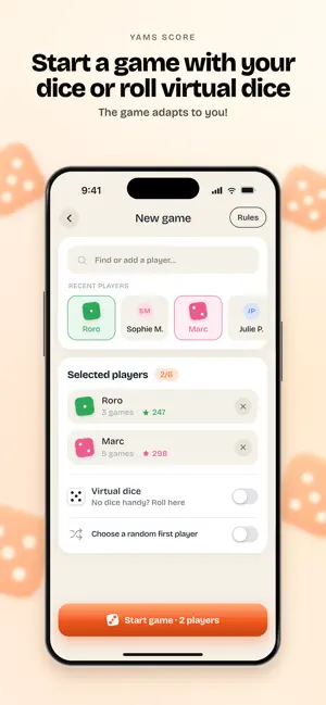 Yams Score: Yatzy Scorecard screenshot 2