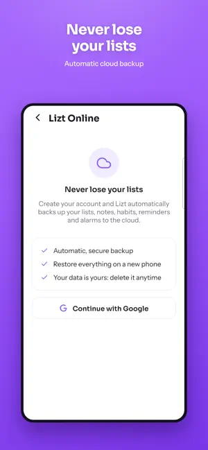 Lizt: Listas, Hábitos y Notas screenshot 4