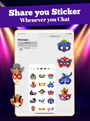 Carnival  Mask Stickers iPad screenshot