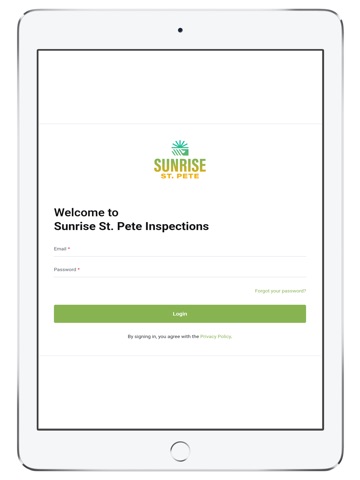 Sunrise St. Pete Inspections iPad screenshot