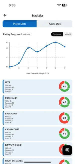 Padel Rating & Stats screenshot 3