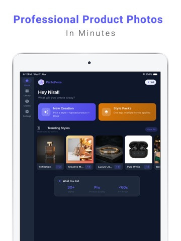 PicToPose - AI Product Photos iPad screenshot