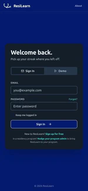 ResiLearn screenshot 1