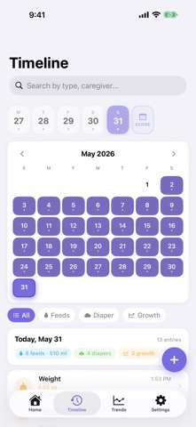 BabyLog: Feed & Diaper Tracker Screenshot 6 of 7