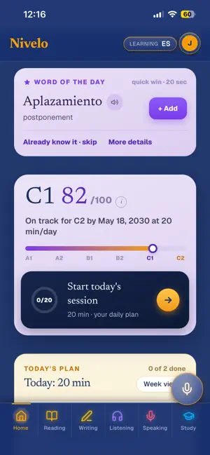 Nivelo: Learn Spanish screenshot 2
