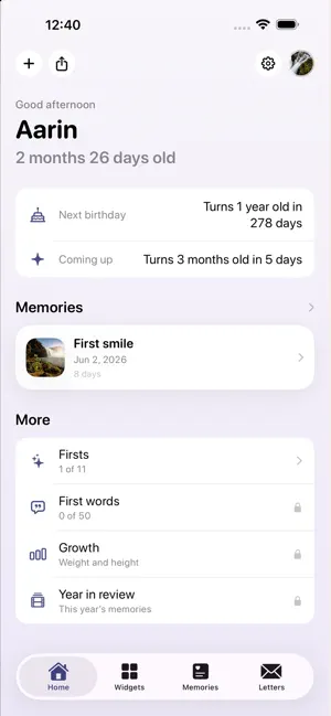 Baby Age Tracker & Widget screenshot 2