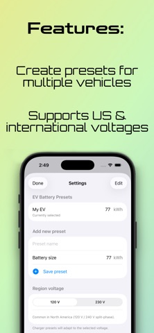 EV Charging Calculator Screenshot 2 of 3