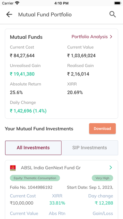 Envista Financials Screenshot