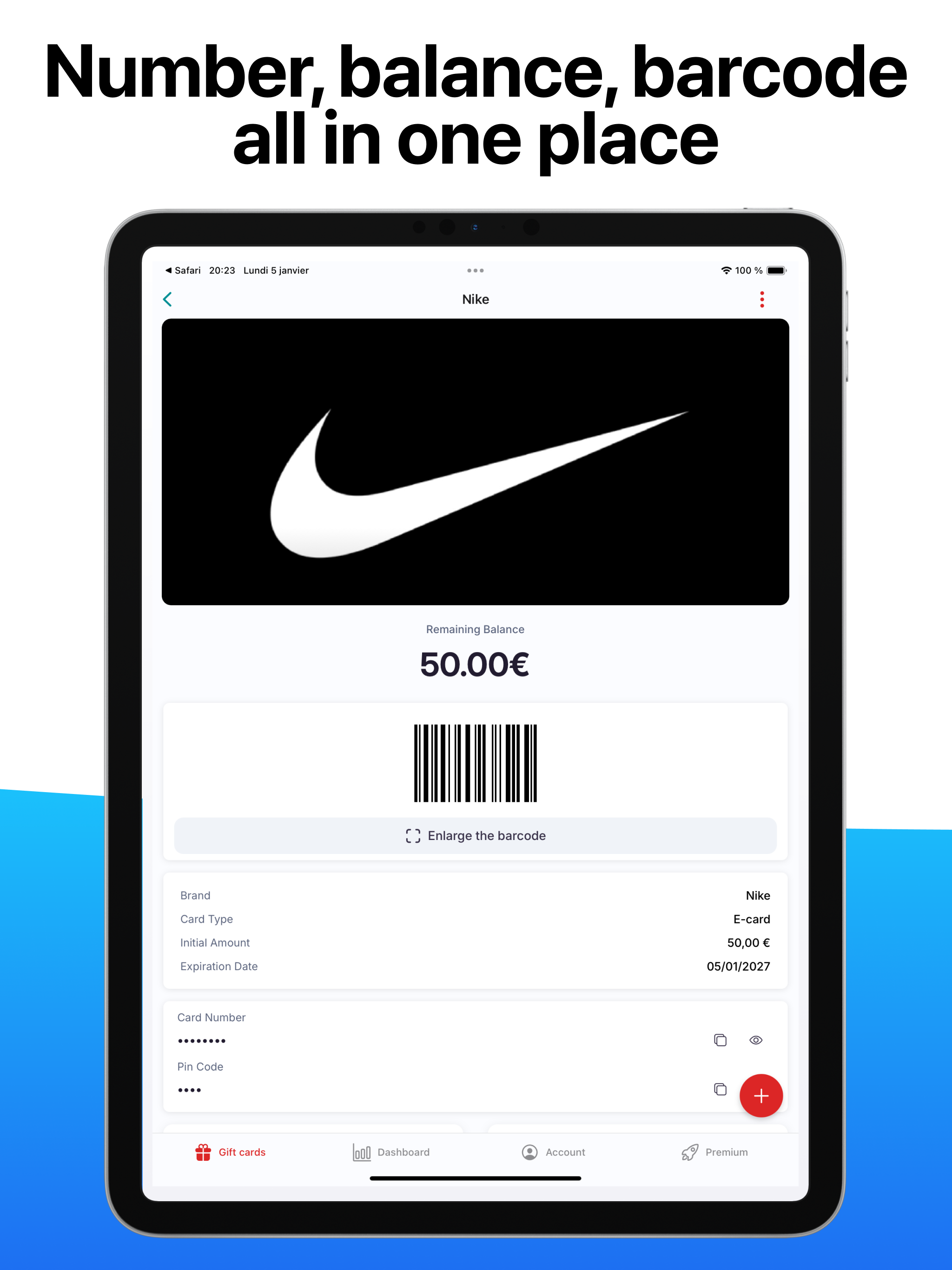 Gift Card Manager