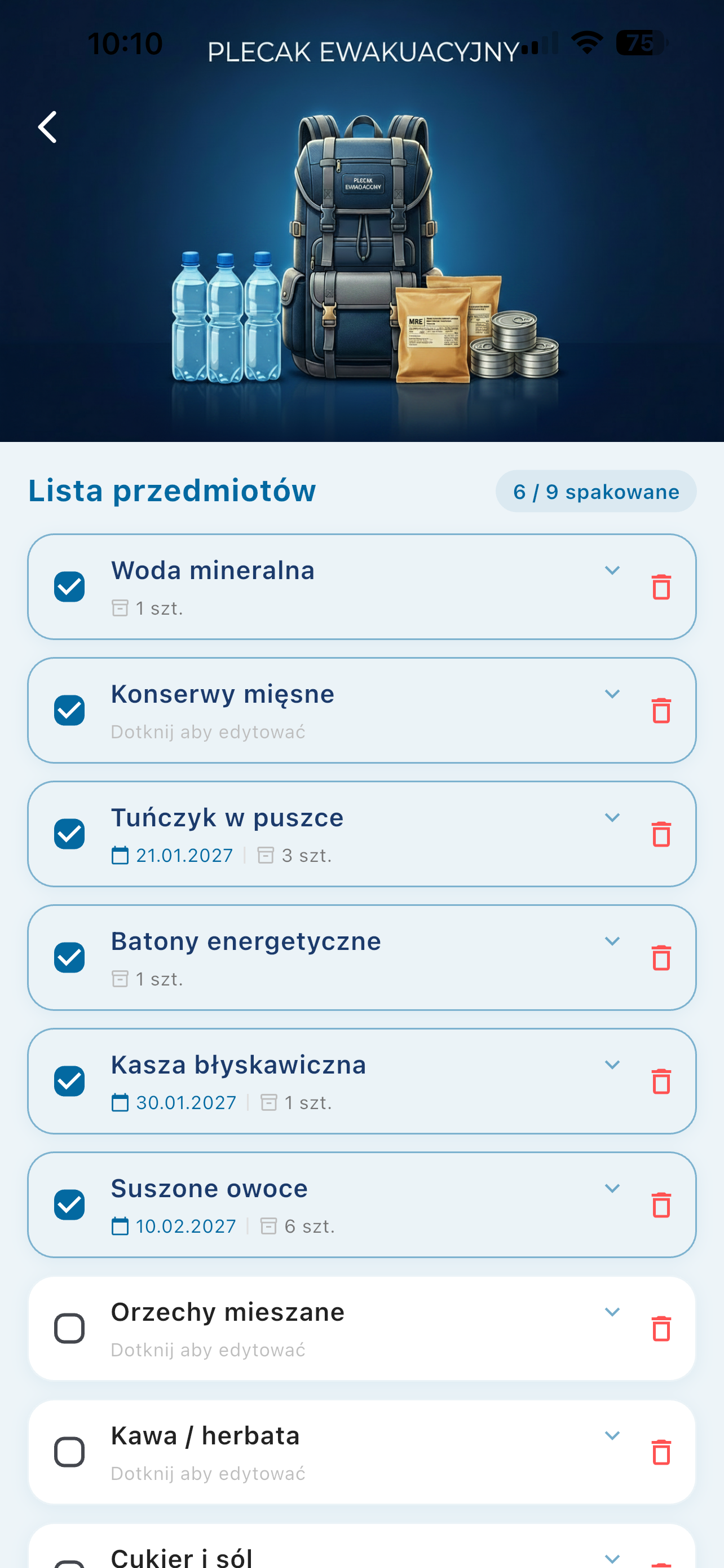 Plecak Ewakuacyjny screenshot 4