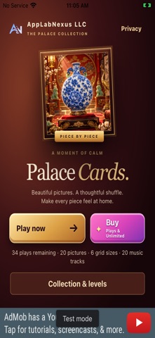 Palace Cards: Sliding Puzzle Screenshot 2 of 7