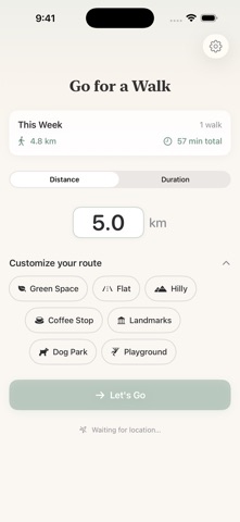 go for a walk screenshot