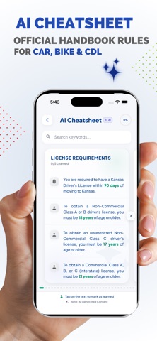 KS DMV Permit Practice Test iPhone screenshot
