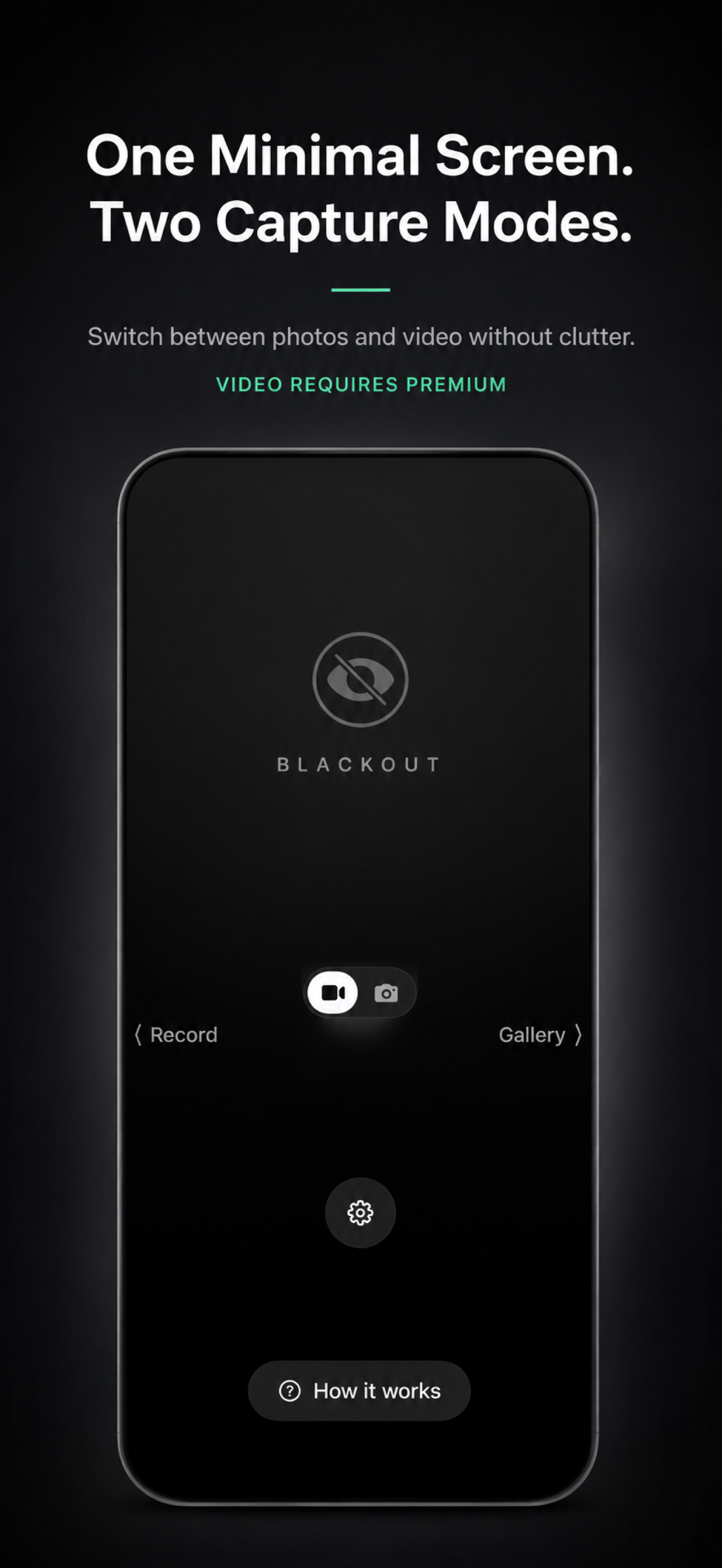 BlackOut: Black Screen Camera screenshot 3