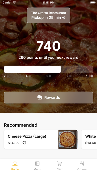 Grotto Restaurant Screenshot