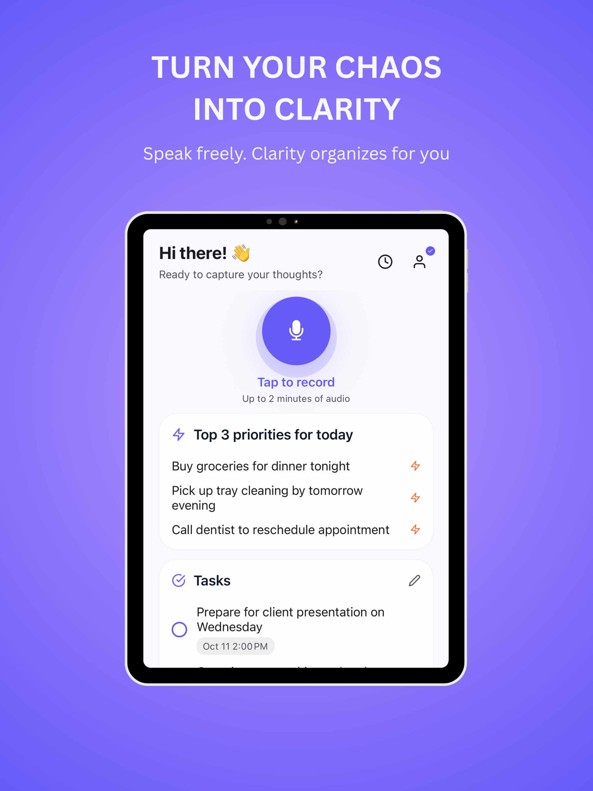 Clarity: Voice Planner screenshot 8