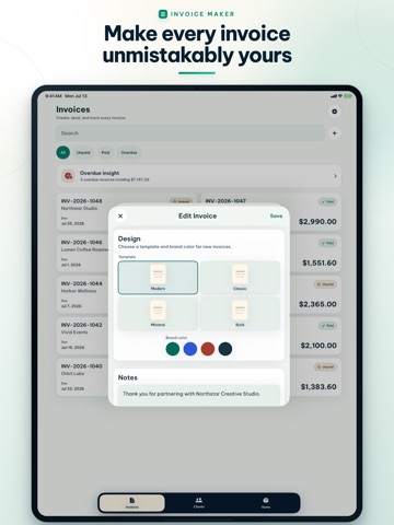InvoSlate: Invoice Maker iPad screenshot