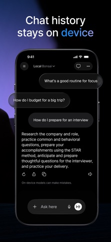 Local LLM: On-Device Screenshot 2 of 9
