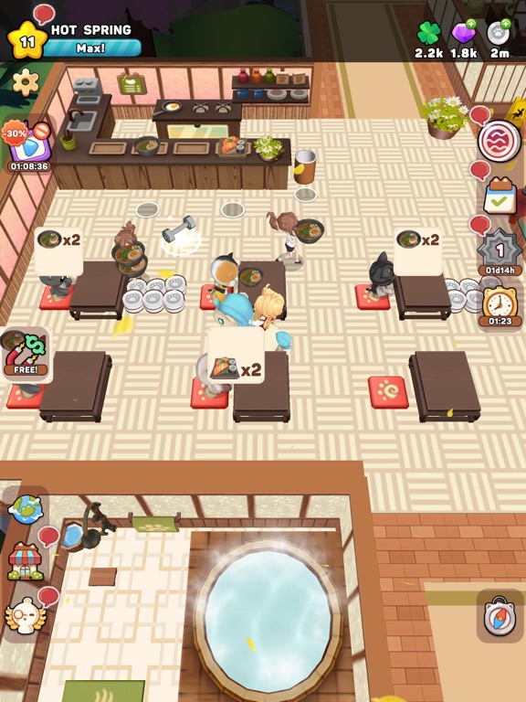 Kawaii Hot Spring: Idle Tycoon iPad screenshot